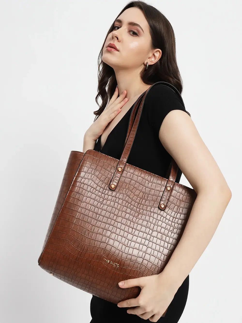 Croco Zipper Tote