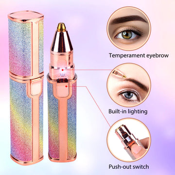 2 in 1 Eyebrow Trimmer & Facial Hair Remover | Rechargeable | Imported