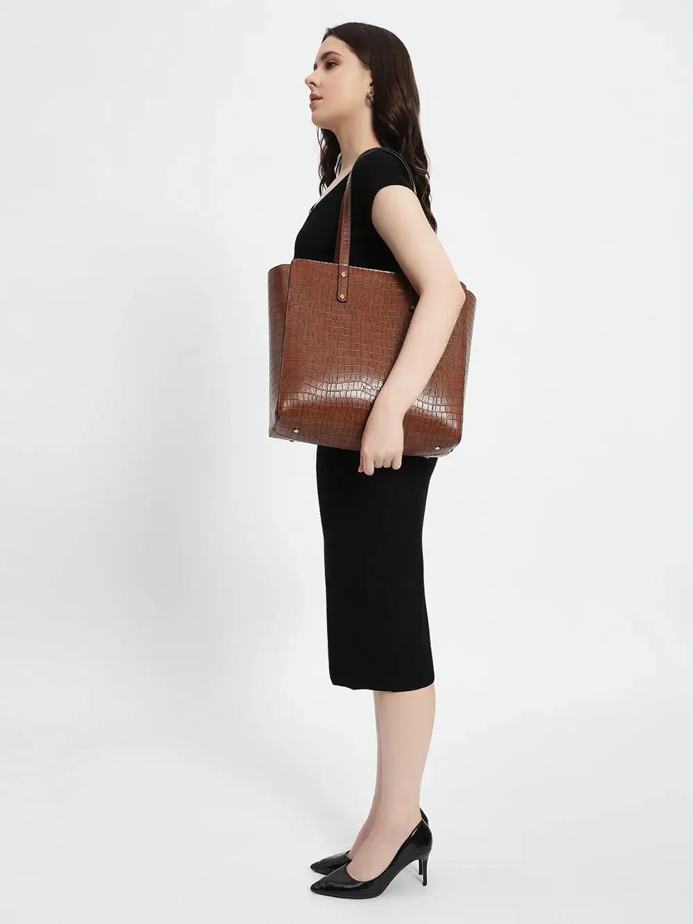 Croco Zipper Tote