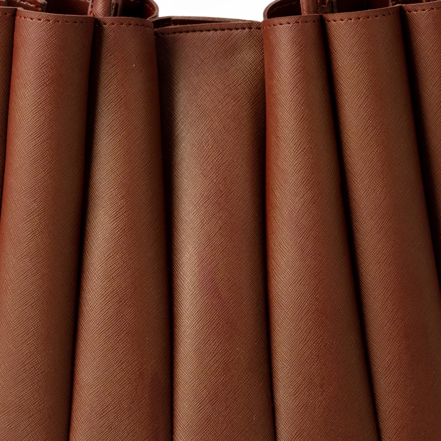 Pleated Tote Brown Bag