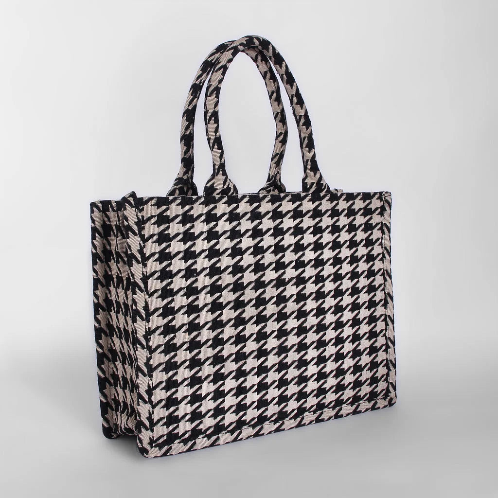 Houndstooth Tote Bag