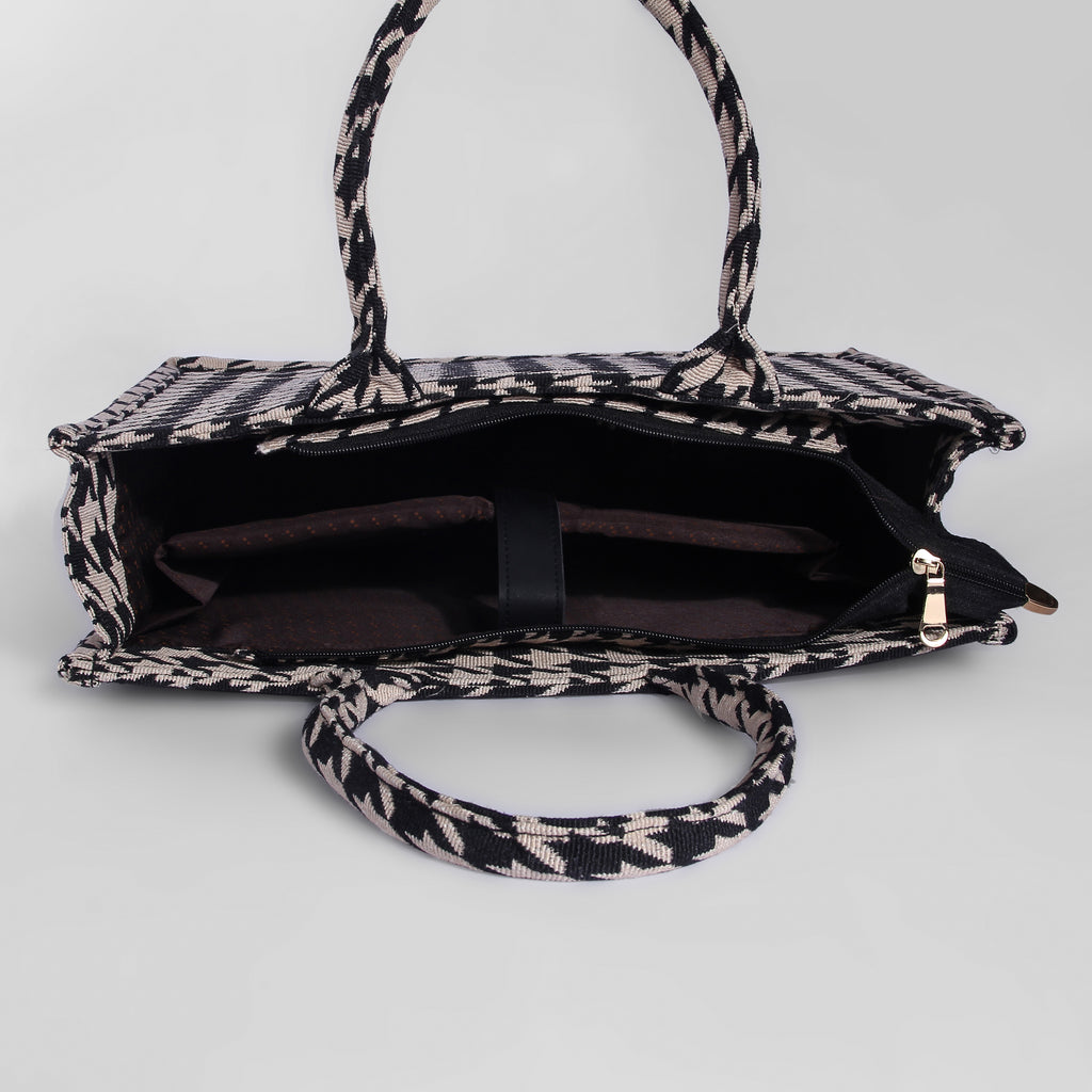 Houndstooth Tote Bag