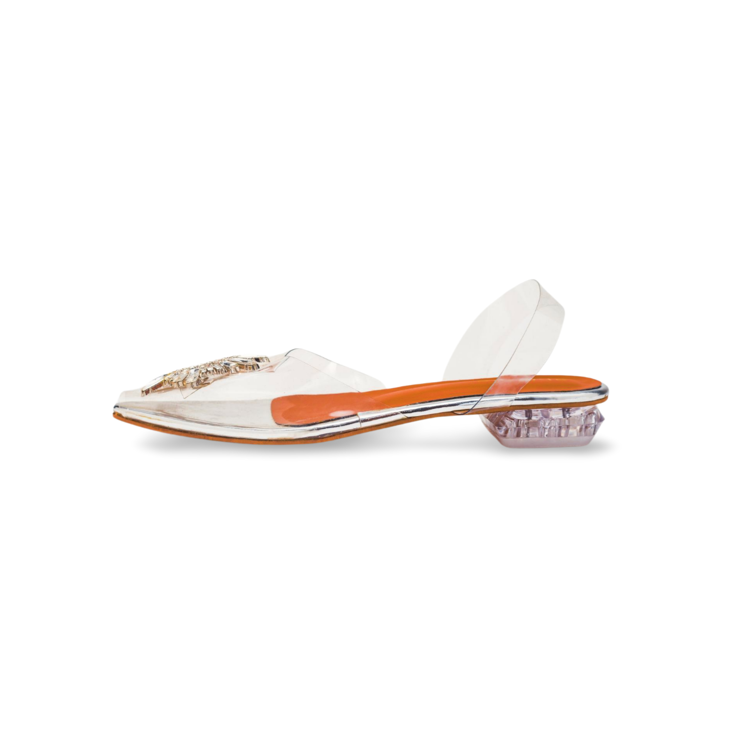 Cinderella Flat Crystal Transparent Sandals