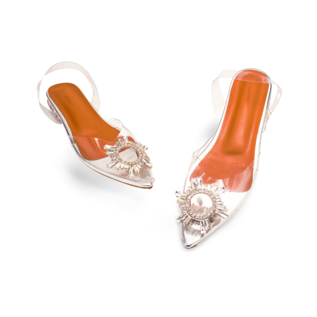 Cinderella Flat Crystal Transparent Sandals