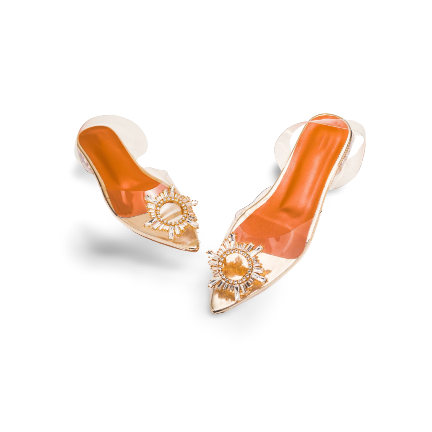 Cinderella Flat Crystal Transparent Sandals