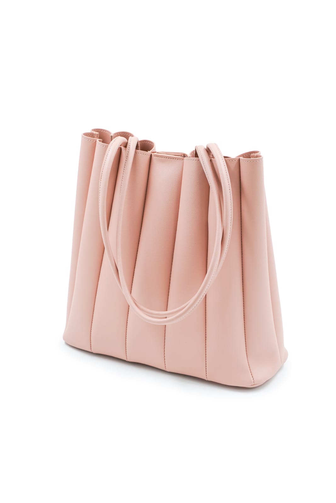 Pleated Tote Pink Bags