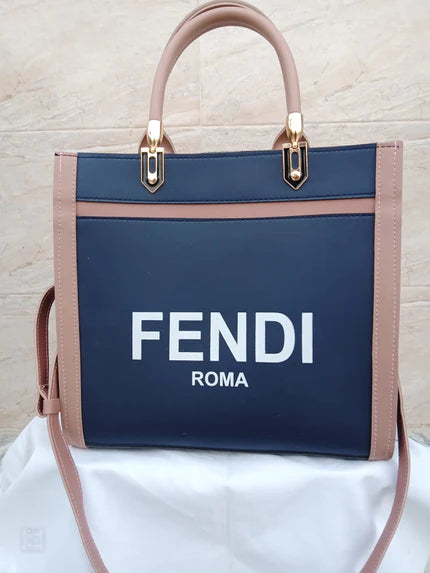 FANDI ROOMA BROWN AND BLUE BAG