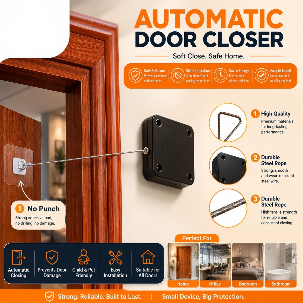 Multifunctional Automatic Door Closer