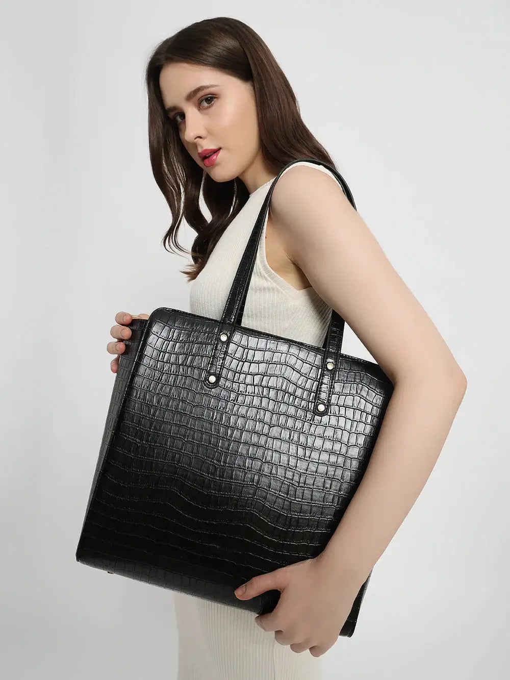 Croco Zipper Tote